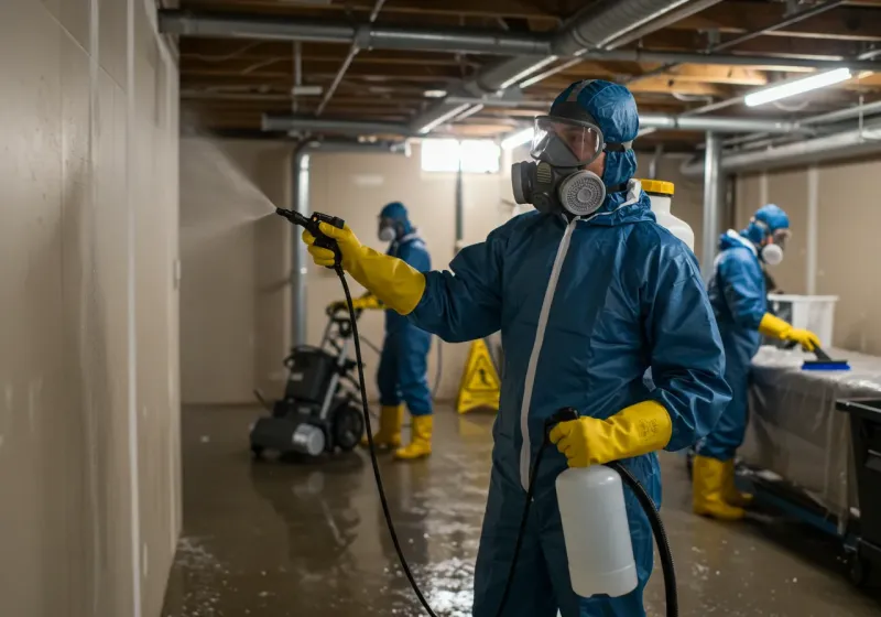 Basement Sanitization and Antimicrobial Treatment process in Richmond, MI