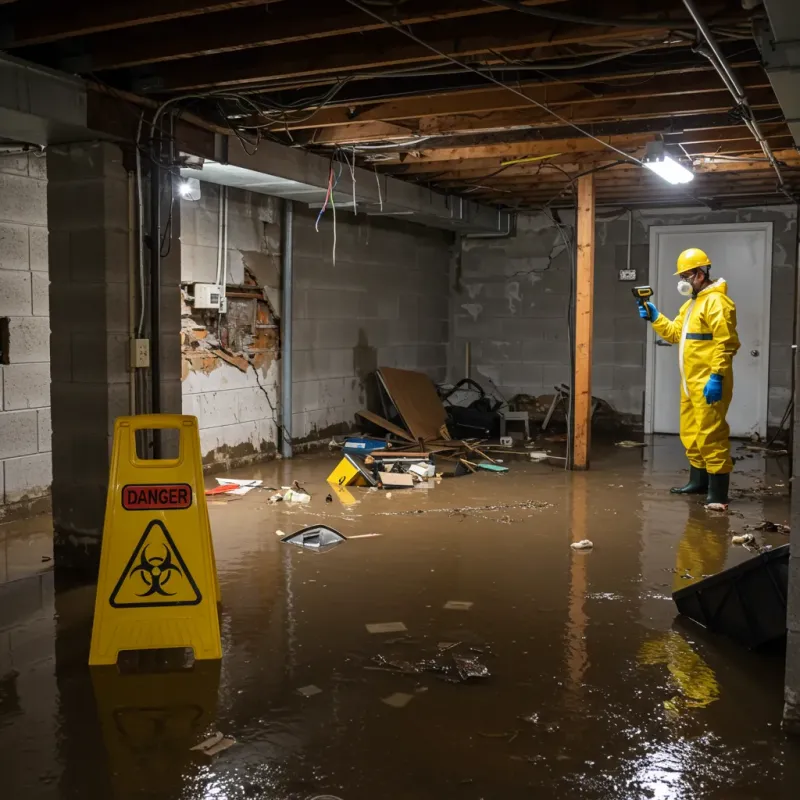 Flooded Basement Electrical Hazard in Richmond, MI Property